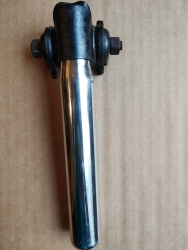 Vintage chrome steel - seat, post