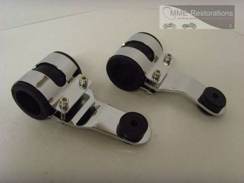 Chrome headlamp brackets - chrome,