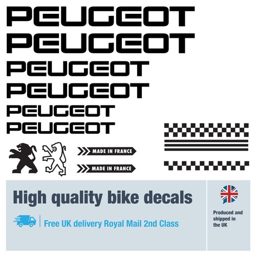 Peugeot classic bike decals - bike,