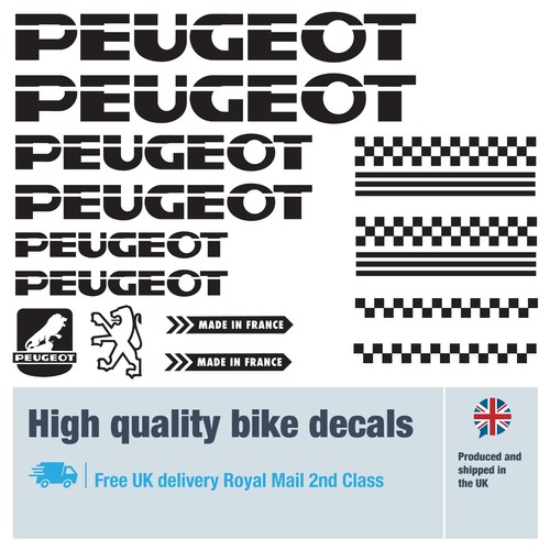 Peugeot classic bike decals - bike,